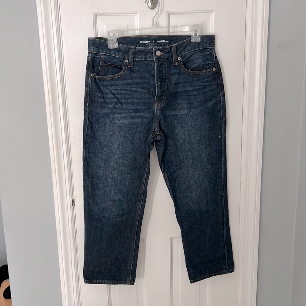 Old Navy Jeans- size 8- “high rise slouchy straight”
